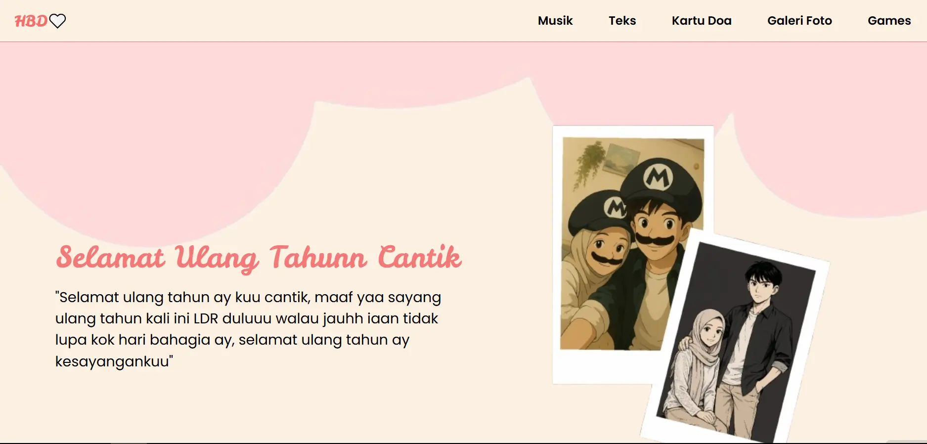 Website Anniversary Romantis